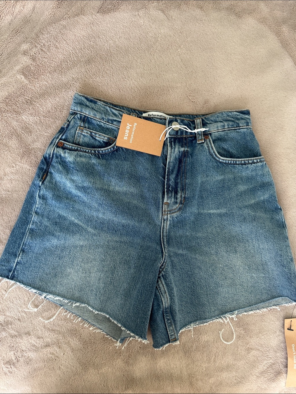 NWT Reformation | Wilder High Rise Relaxed Jean Shorts